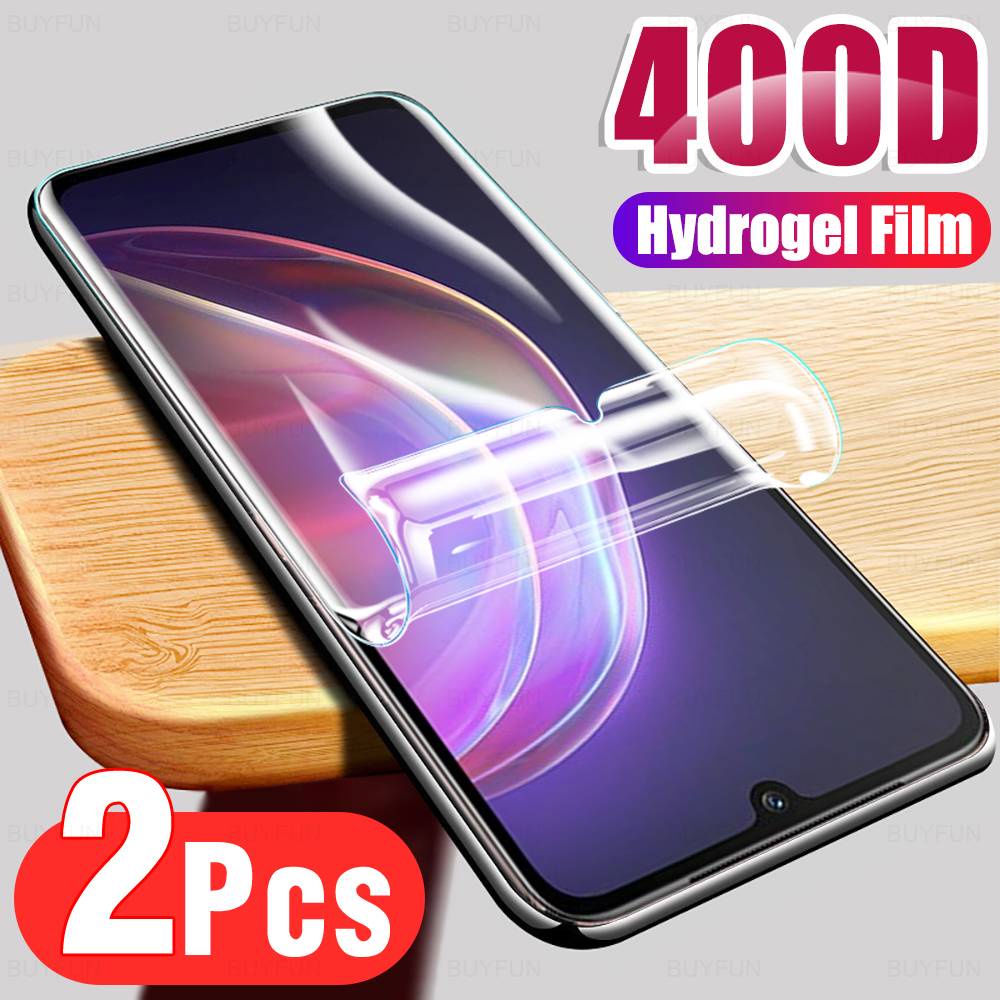 Full Cover Hydrogel Film 2pcs For Vivo iqoo 7 / iqoo u3 / iqoo u3x / iqoo neo5 / x50 pro+ / x60 pro+ / y53s / y70t / S1 / S10 Pro Protective Film Blueray Not Glass