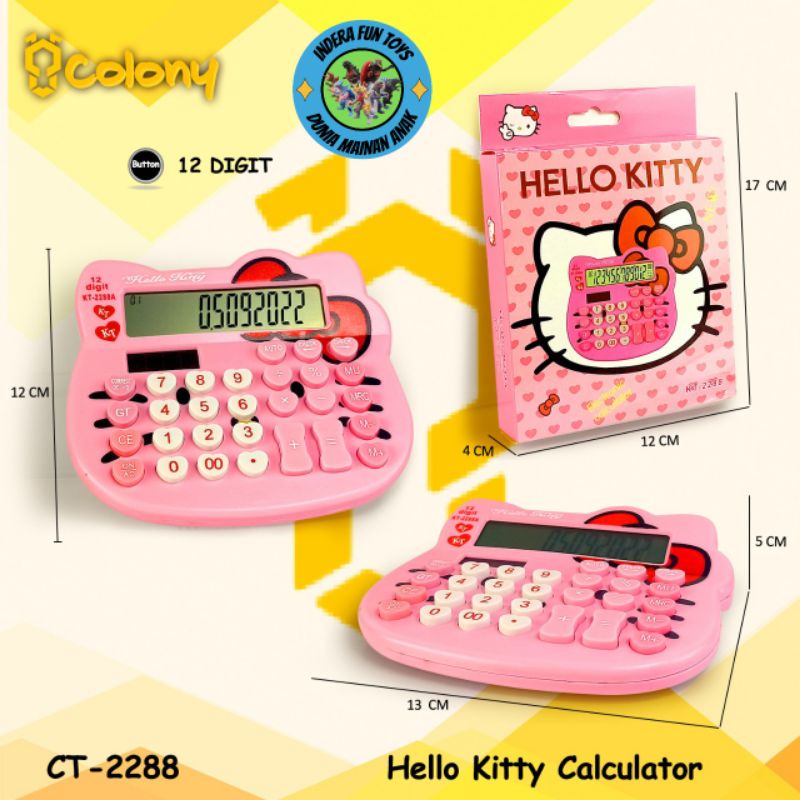 

CT-2288 Hellokitty Kalkulator Calculator Digital Dagang Sekolah Kantor 12 Digit Alat Tulis Murah Bagus Awet Kecil Asli Ori Original Citizen