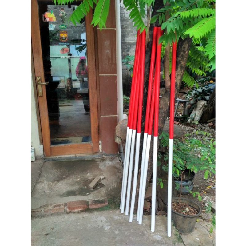 TONGKAT PRAMUKA PANJANG 160CM/TONGKAT PRAMUKA POLOS/TONGKAT PRAMUKA MERAH PUTIH
