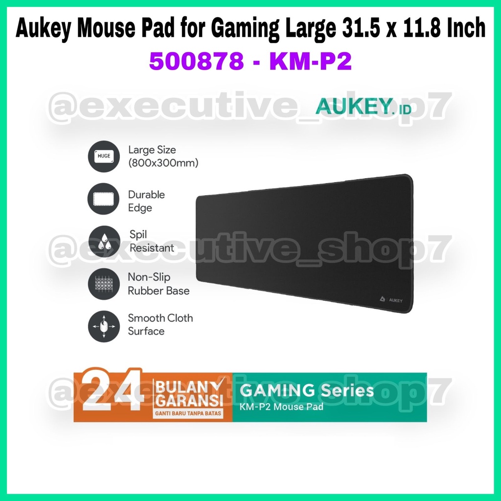 Aukey Mouse Pad for Gaming Large 31.5 x 11.8 Inch - 500878 - KM-P2