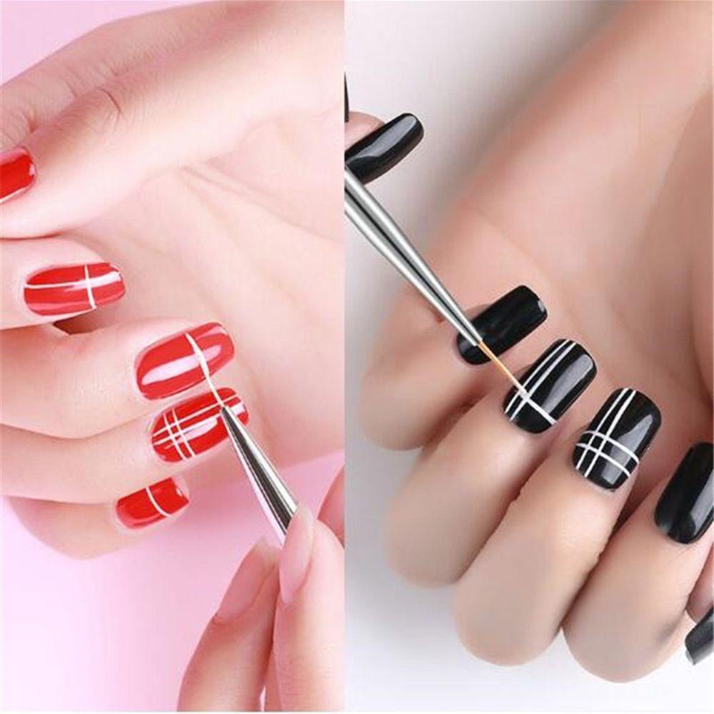 Preva Nail Liner Painting Pen Gambar Profesional DIY Gagang Logam