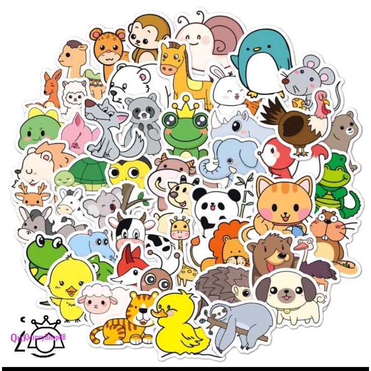 

Stiker Binatang / Hewan Lucu 10 Pcs Random