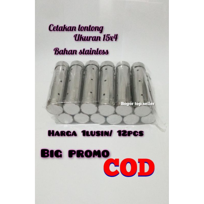 Cetakan lontong stainless Stell tebal / anti karat/ 1lusin