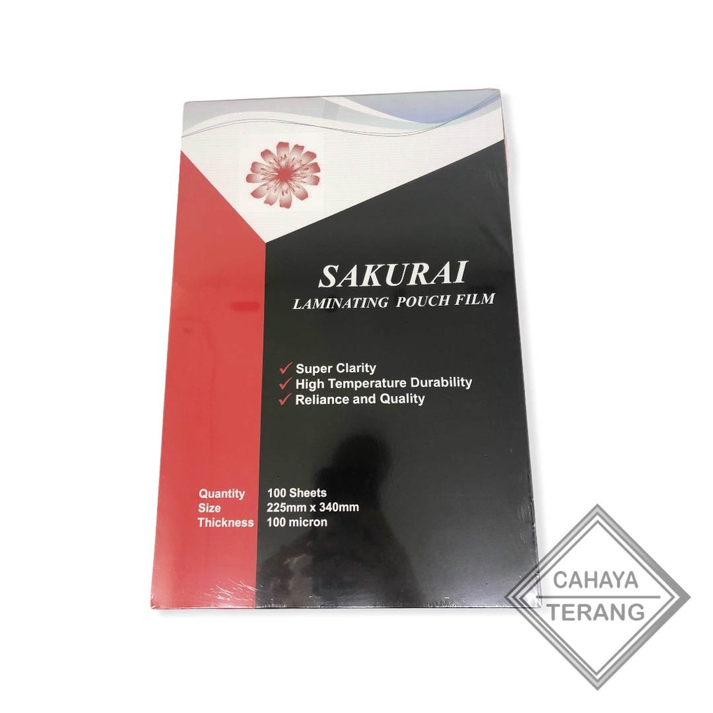 Plastik Laminating SAKURAI F4 Folio 225mmx340mm 100 Micron