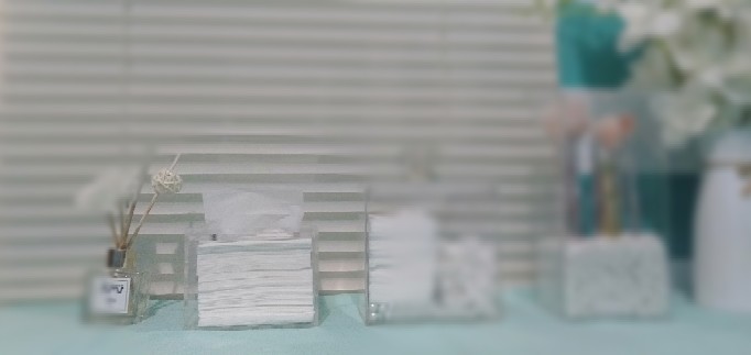 Kotak Tempat Tissue Tisu Acrylic Akrilic Bening Kecil Mini Tutup Drop