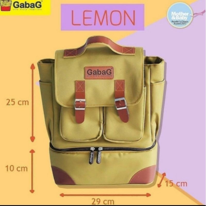 GABAG Lemon Backpack Series Cooler Bag Tas ASI Ransel Thermal Bag