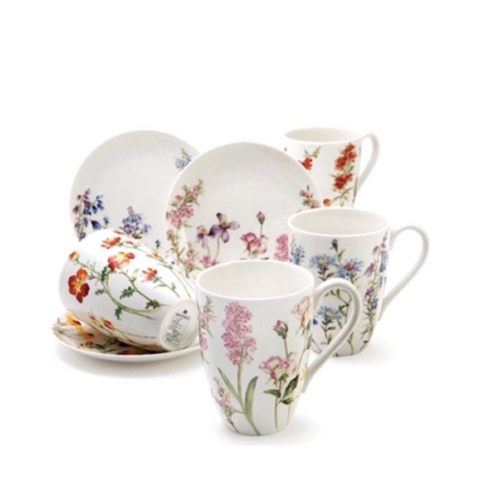 Saint James Continental Mug and Saucer Set Seasons St James Gift - Biru