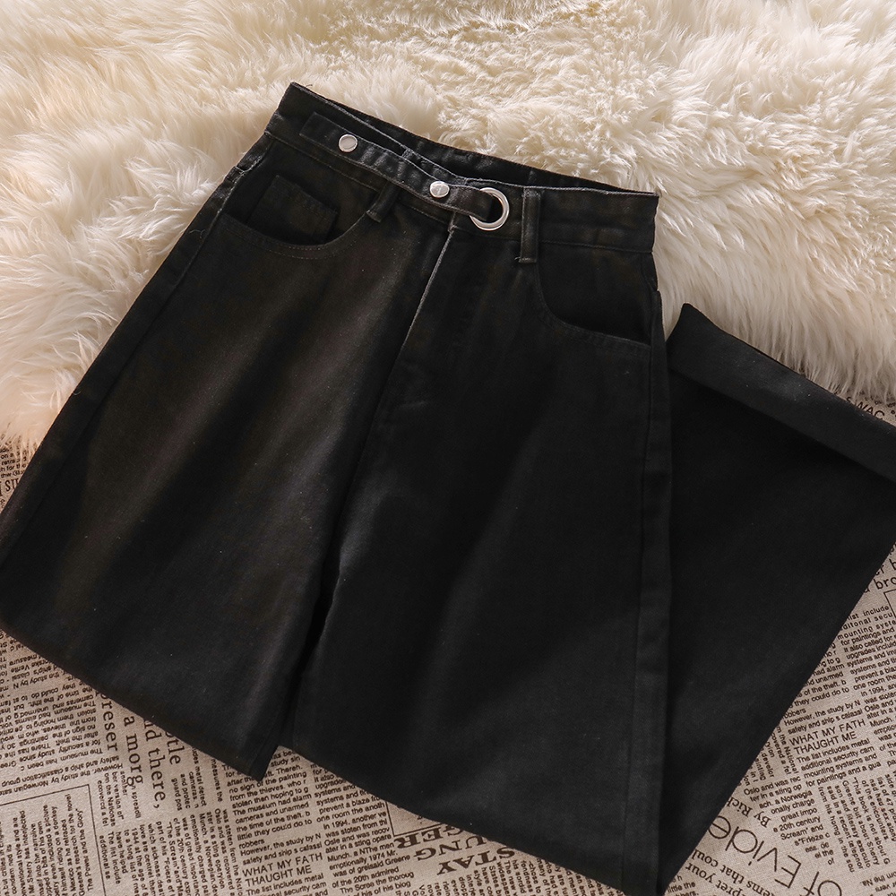 celana jens high waist wanita//celana jeans high waist wanita kulot//celana panjang hitam