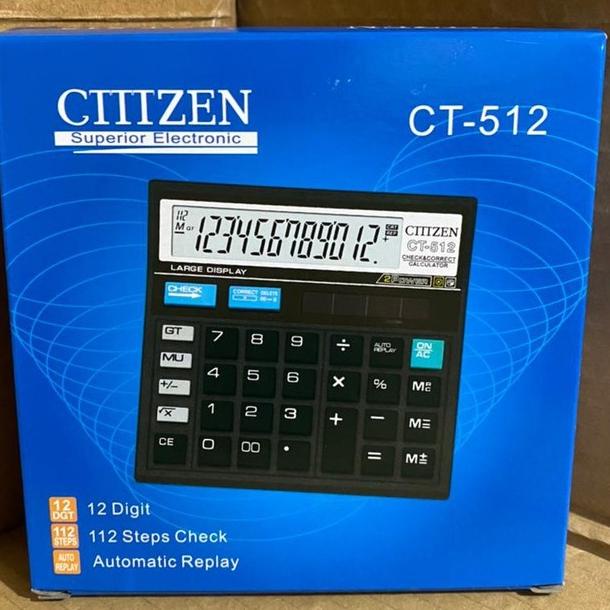 

Kalkulator CT 512 12 Digit -Kalkulator Check / Kakulator Dagang Besar / Calculator CT 512 VTNOT6542