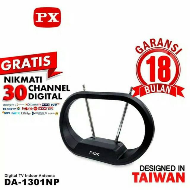 Antena TV Indoor Digital dan Analog PX DA-1301NP