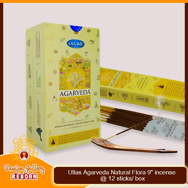 Ullas Agarveda Natural Flora 9&quot; incense @ 12 sticks/ box