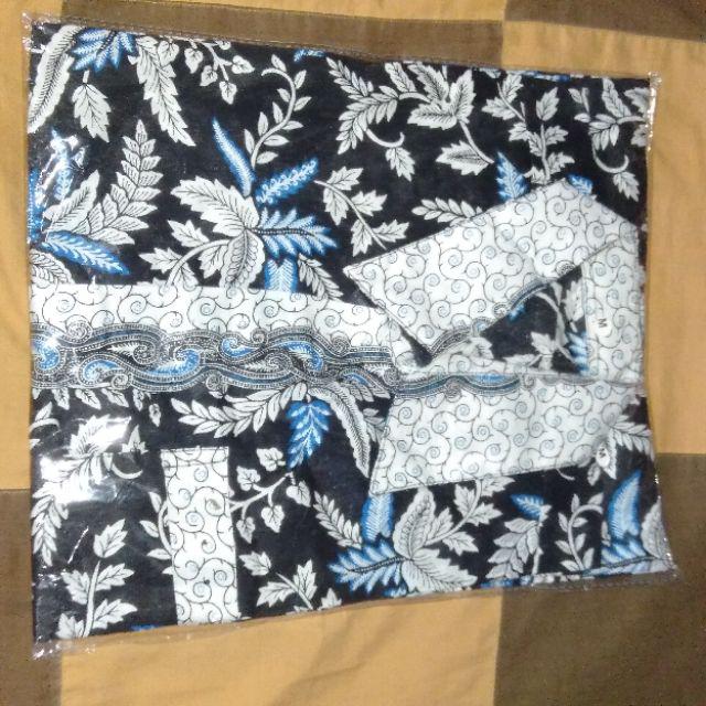 Kemeja Batik Pria Pendek Blarak Biru