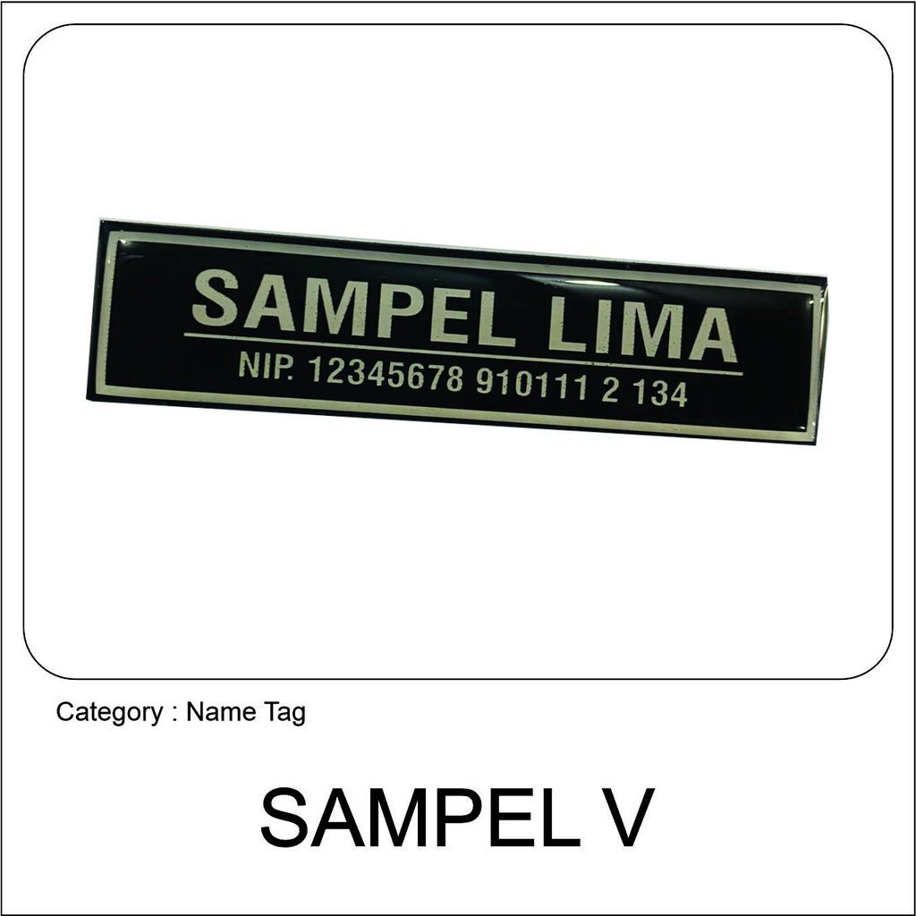 

Name Tag Akrilik Keren Cetak Custom, Cocok untuk Seragam Sampel Lima (HITAM-PUTIH-PUTIH)