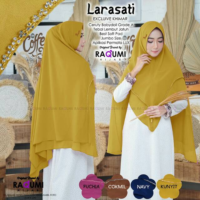 Larasati exclusive khimar ori by Raqumi Hijab || Khimar jumbo