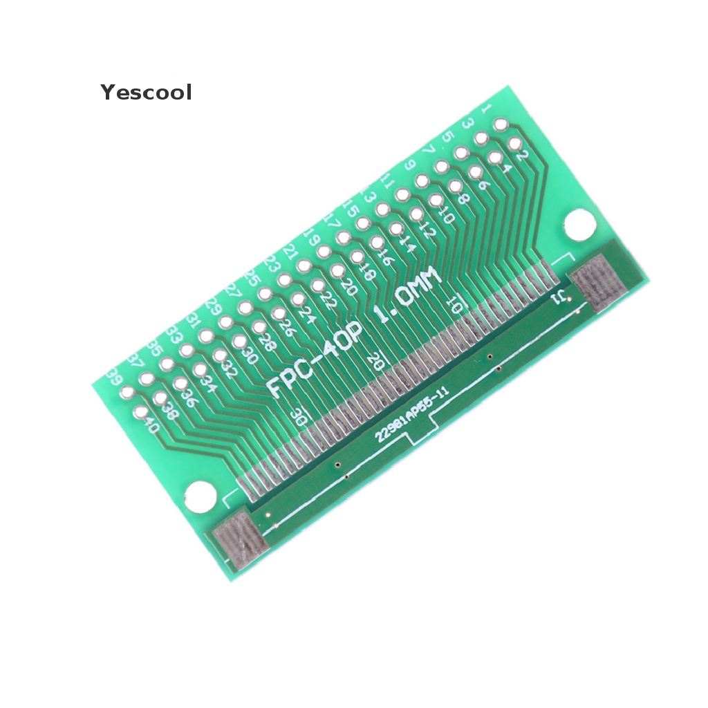 Yescool 1pc Papan Adapter Konverter PCB 40Pin 0.5mm FFC FPC Ke 40P DIP 2.54mm 0 0 0 0 0