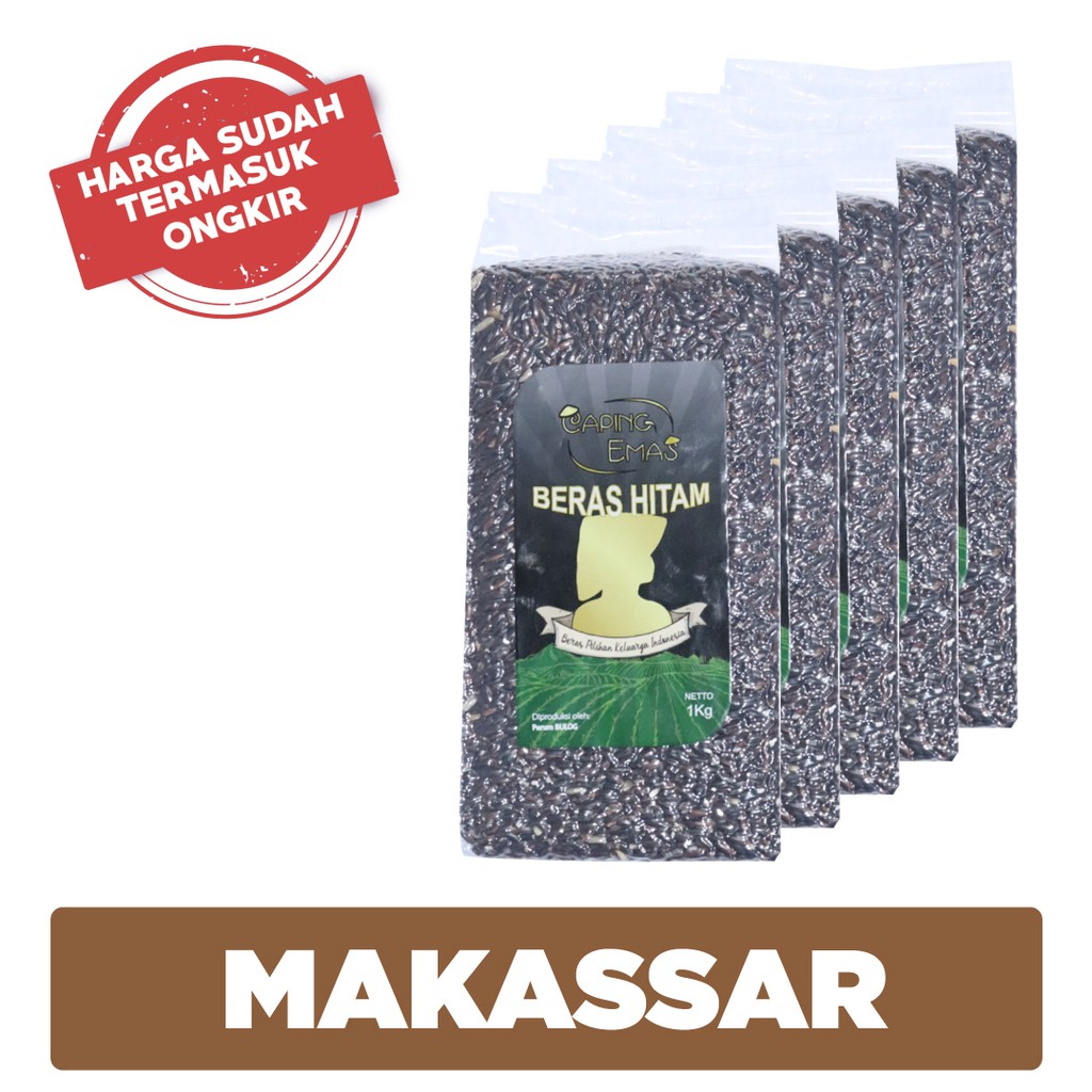 

Beras Hitam Caping Emas 1Kg 5 Pack (Harga + Ongkir) - MKS