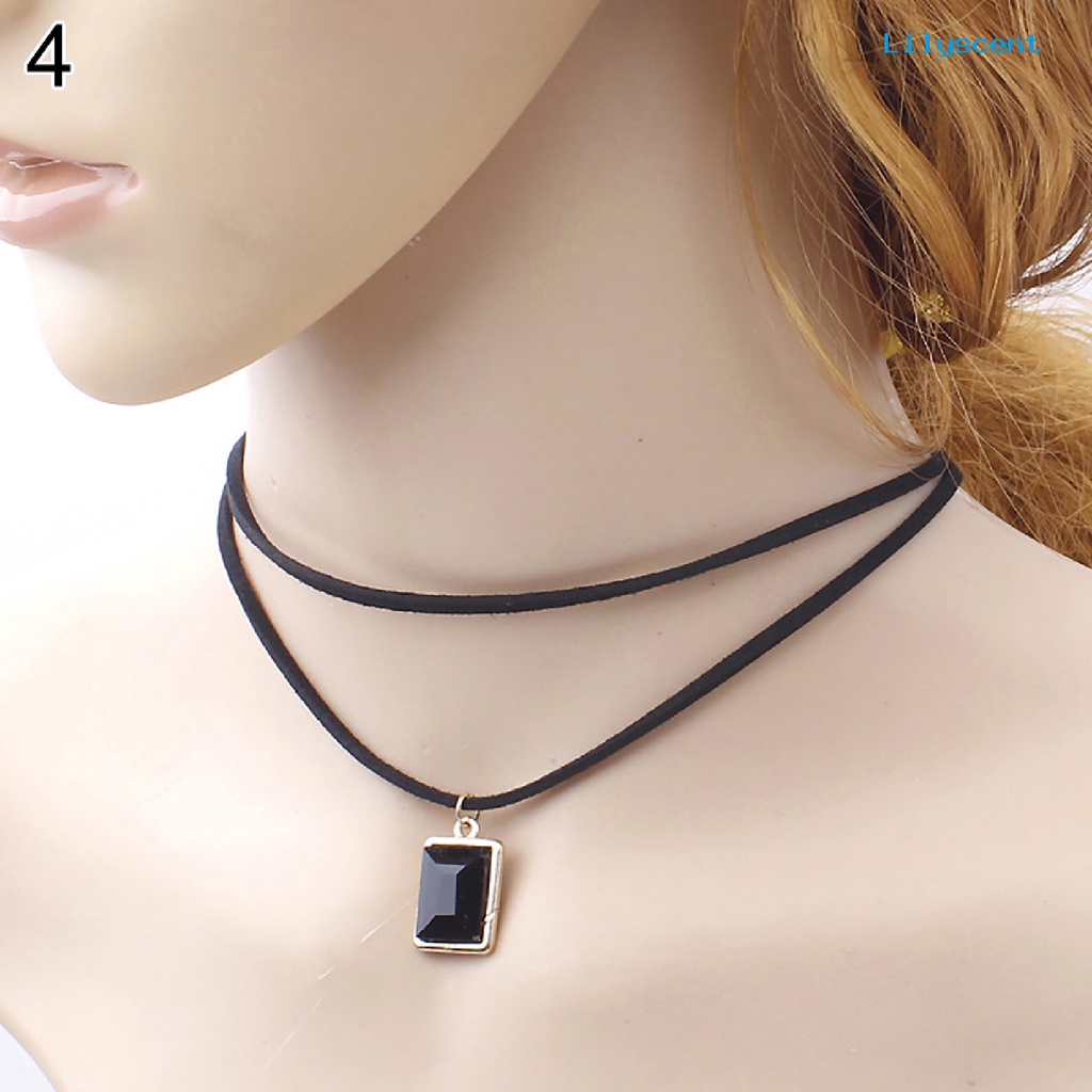 Kalung Choker Bahan Velvet Warna Hitam Untuk Pesta