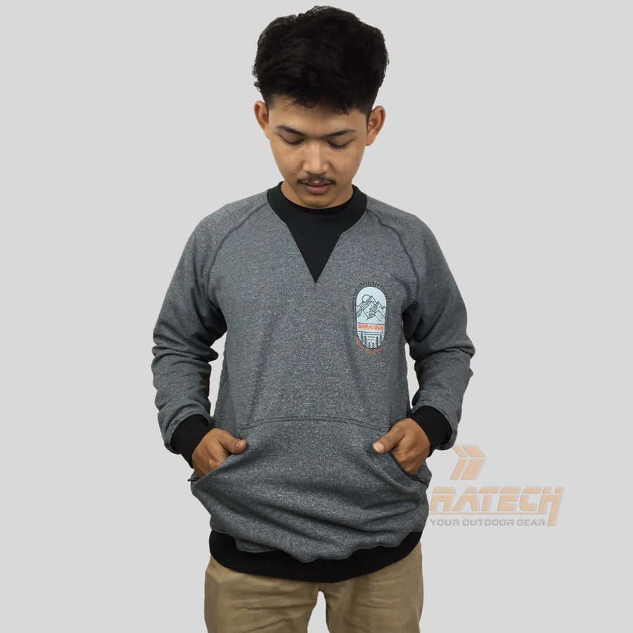 Jaket Sweater New Baratech V-neck Jaket Pria Wanita Outdoor