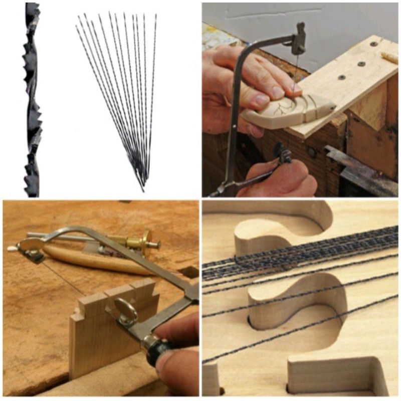 mata gergaji scroll spiral / scrollsaw pinles 130mm / mata gergaji ukir kayu pvc akrilik