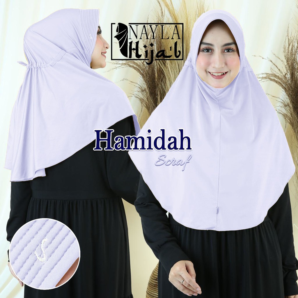 Jilbab Bergo Terbaru Kerudung Instan Serut Hamidah Polos Hijab Instan Serut Hamidah Nayla Hijab