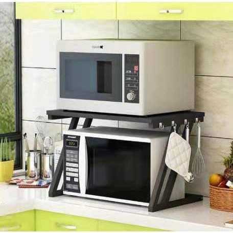 2 Tingkat Microwave Oven + Organizer Perlengkapan Dapur