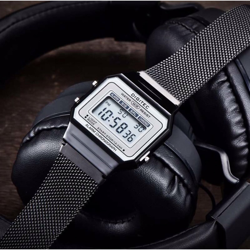 JAM TANGAN CEWEK WANITA DIGITAL ORIGINAL DIGITEC DG 3105 / DG-3105 RANTAI PASIR TAHAN AIR FREE KOTAK