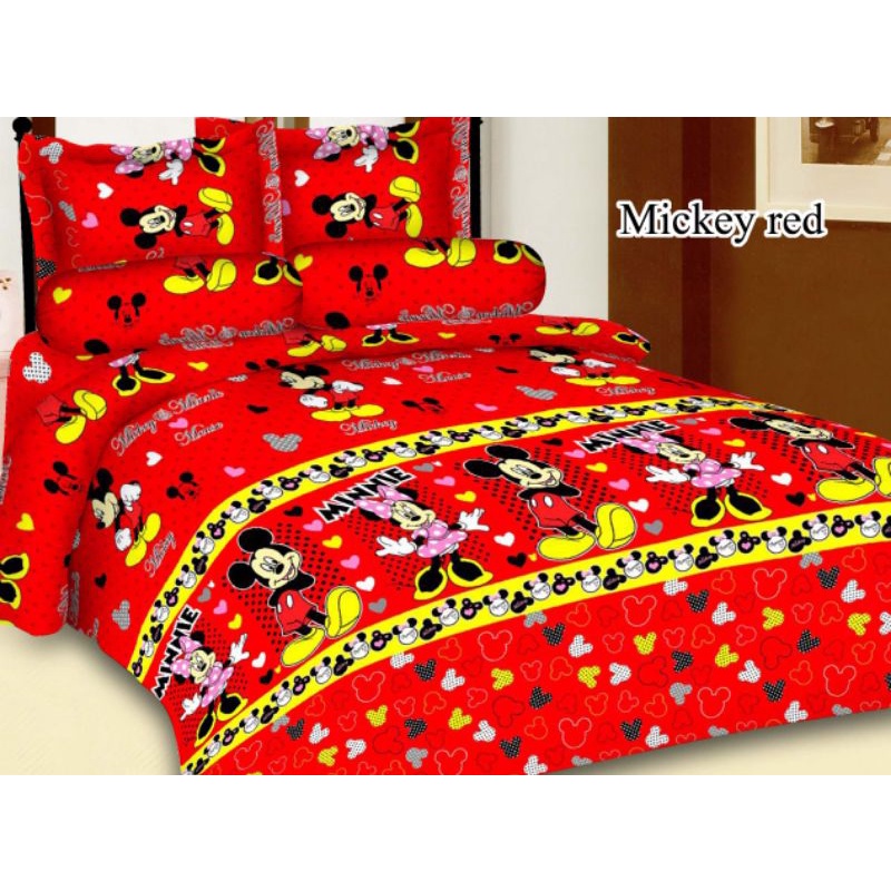 Sprei Karakter Motif Mickey Mouse 160x200 180x200