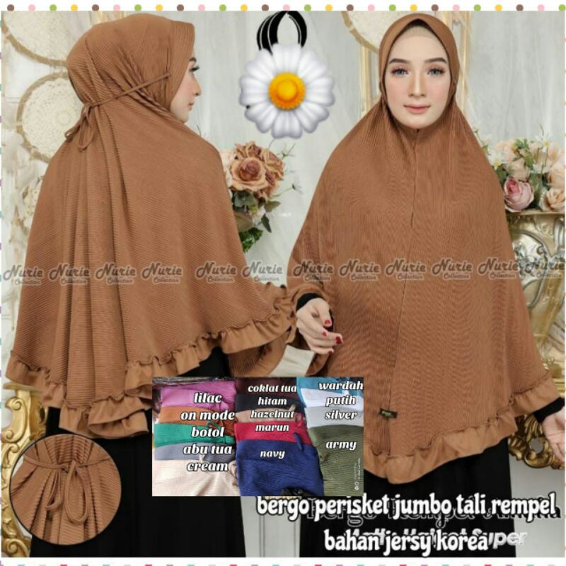 BERGO PLISKET JUMBO JERSEY PREMIUM TALI REMPEL /SAR'I