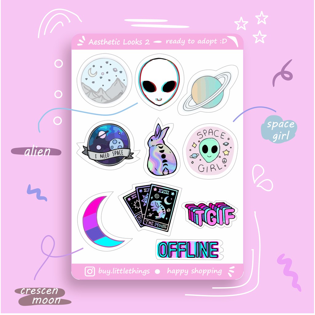 

Stickers / Aesthetic Looks stickers