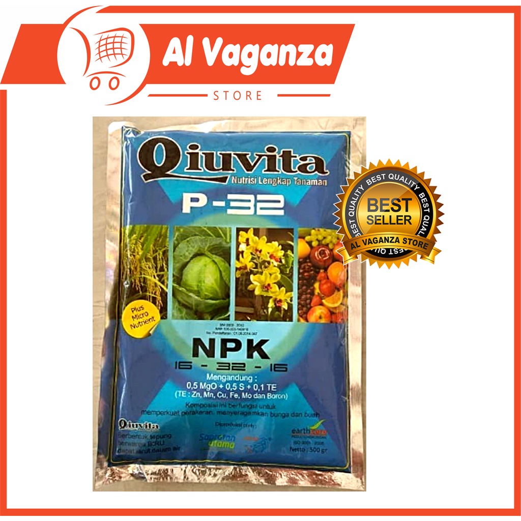 PUPUK NUTRISI TANAMAN LENGKAP QIUVITA P-32 - 500 Gram