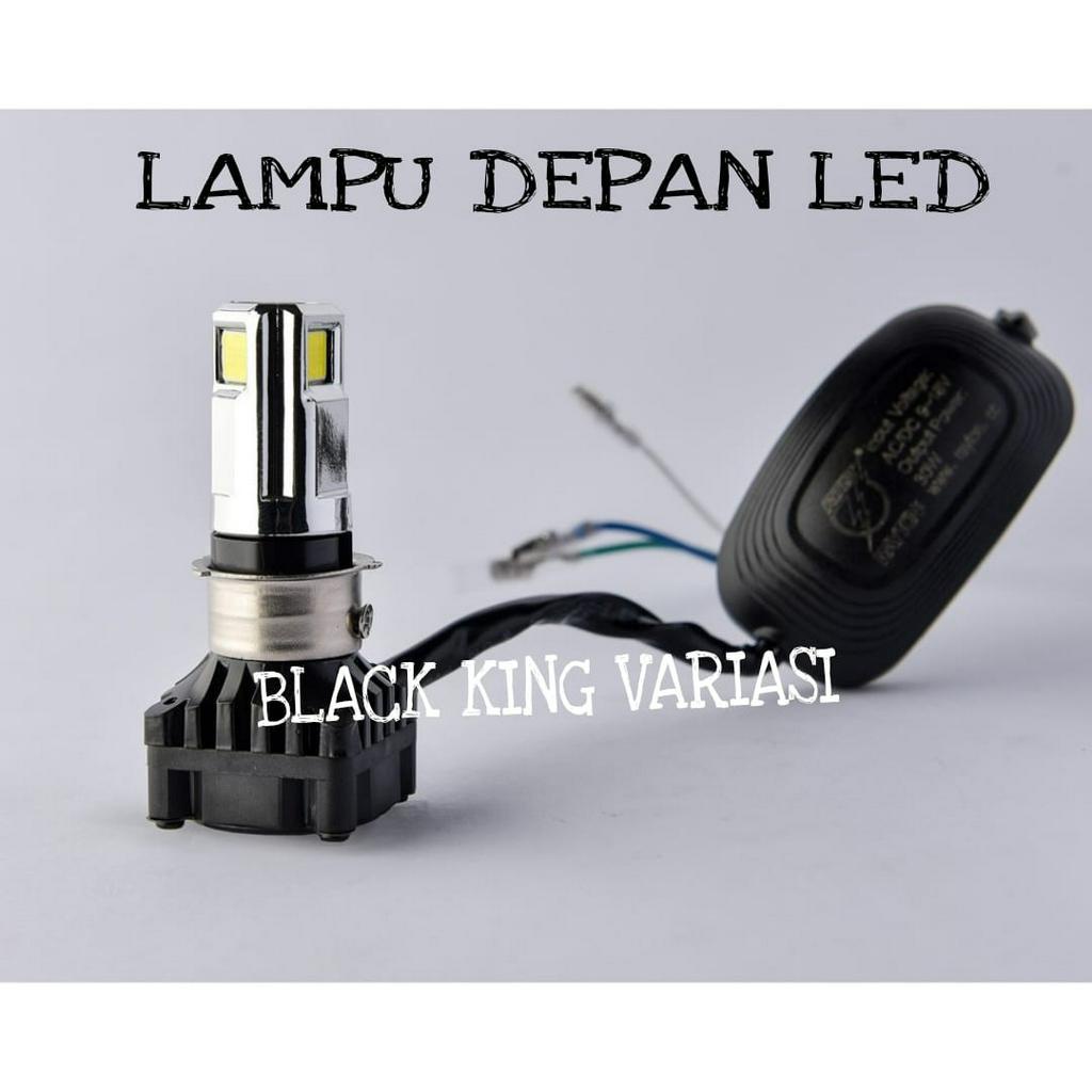 Lampu Depan RTD M02D 3 Sisi 3 Mata LED Lampu Led Motor Led Headlamp Bohlam Motor RTD M02d Original AC-DC