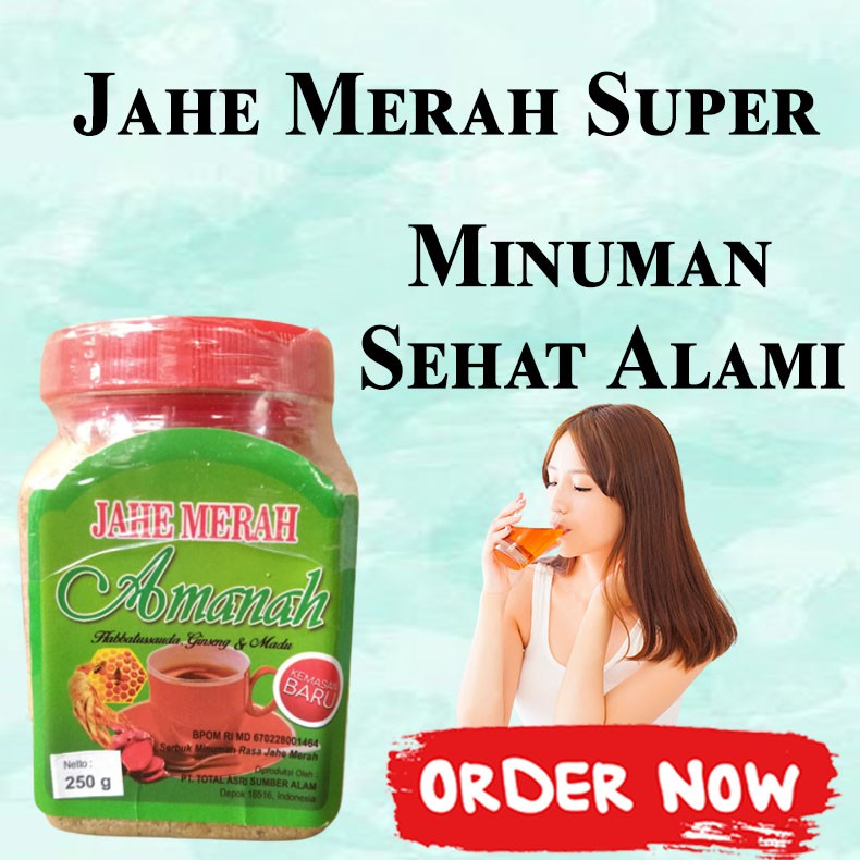 

Jahe Merah Instan Amanah Kemasan Toples / Botol 250 Gram