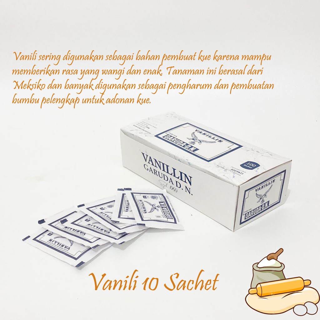 

Vanilin Powder 10 Sachet Vanilin - Vanili Vanillie Bubuk Sachet