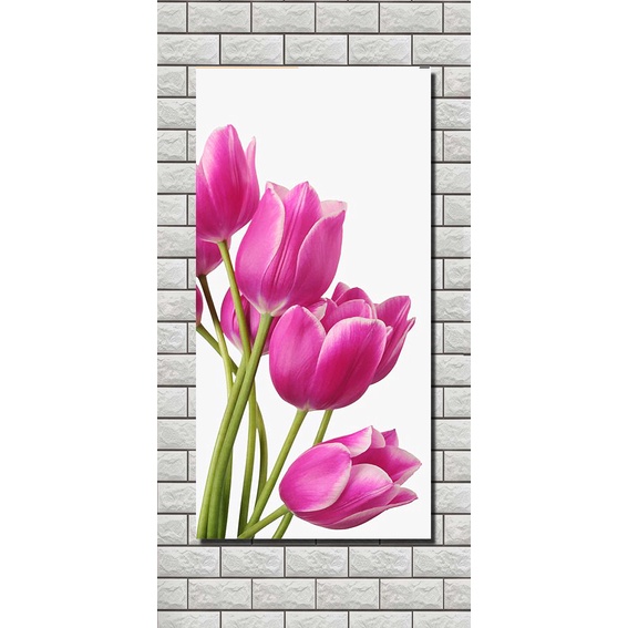 Hiasan Dinding Poster MINI ART DAUN BUNGA TULIP cantik seni foto bagus laminasi mengkilap vintage dekorasi rumah cantik pigura murah