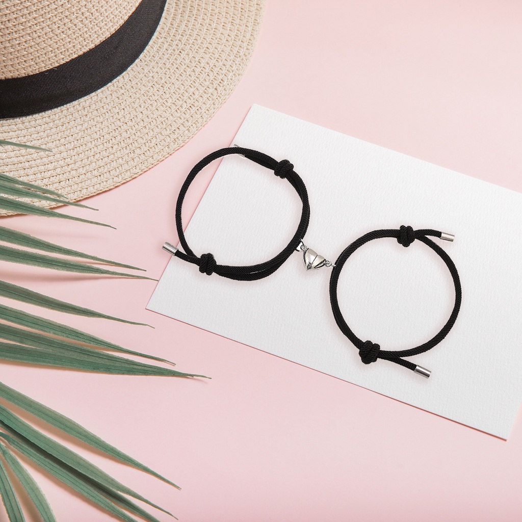 Hu Hu Hu Hu Hu Alat Bantu Pasang Kacamata♡ 2pcs Gelang Tangan Magnetik Adjustable Bahan Alloy Untuk Kencan