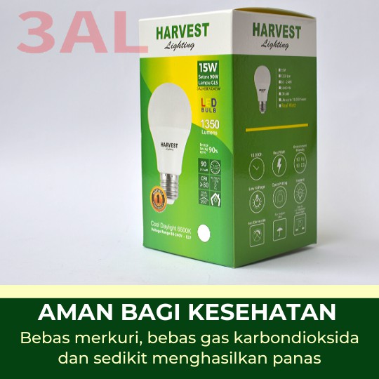 15W HARVEST LIGHTING Lampu Bohlam LED A Bulb  15 Watt Lampu Hemat Energi Original Bersertifikasi SNI dan Bergaransi