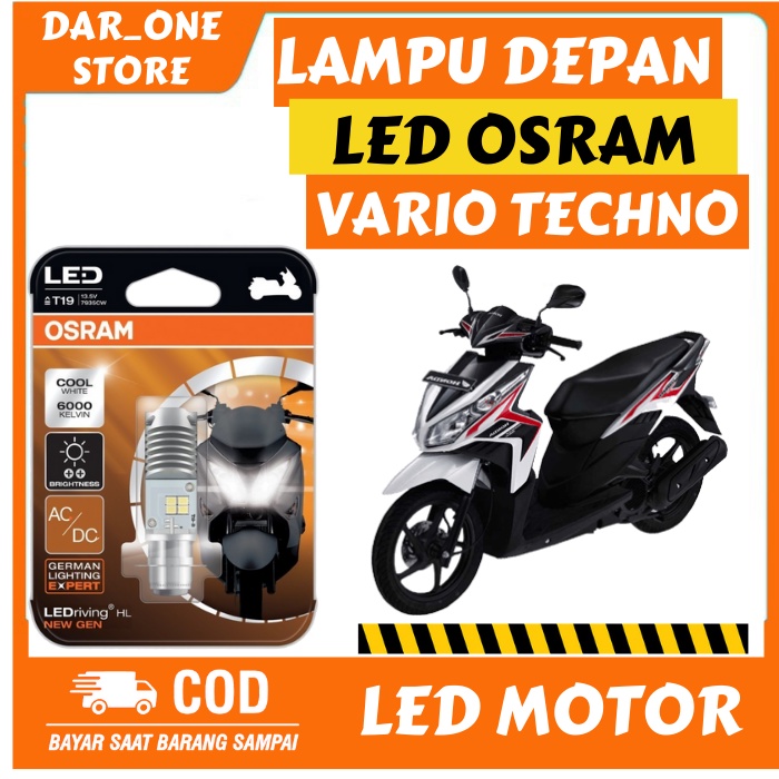LAMPU DEPAN LED OSRAM MOTOR HONDA VARIO TECHNO ORIGINAL