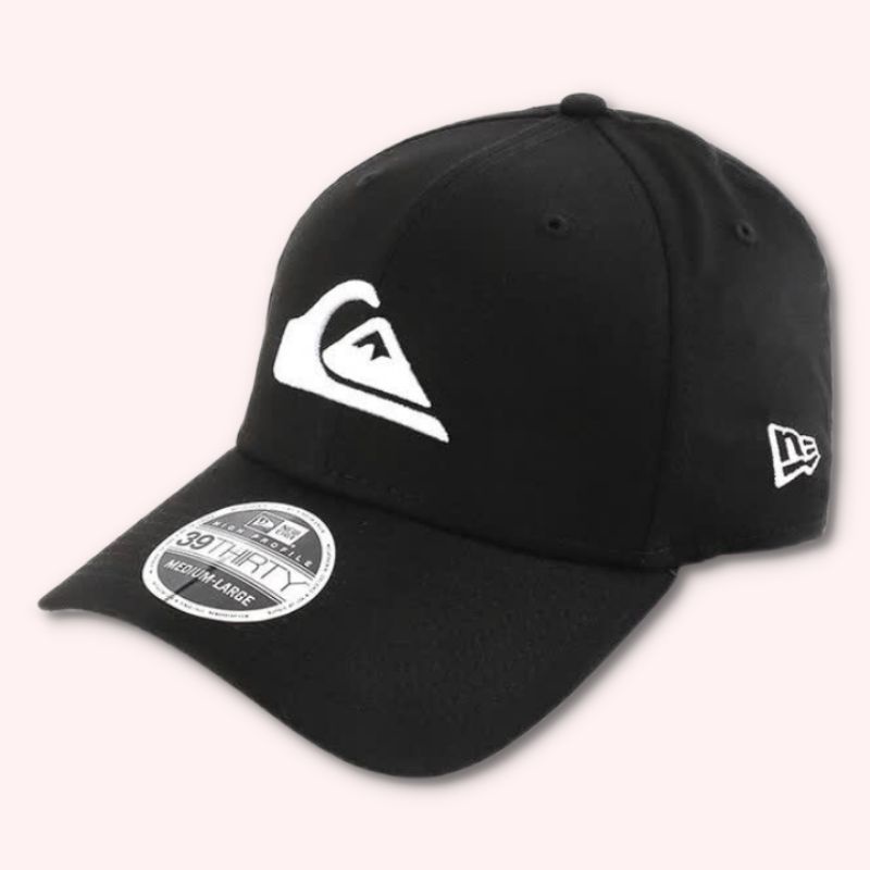 QUIKSILVER X NEW ERA MOUNTAIN & WAVE BLACK CAP ORIGINAL 100% TOPI PRIA ORI