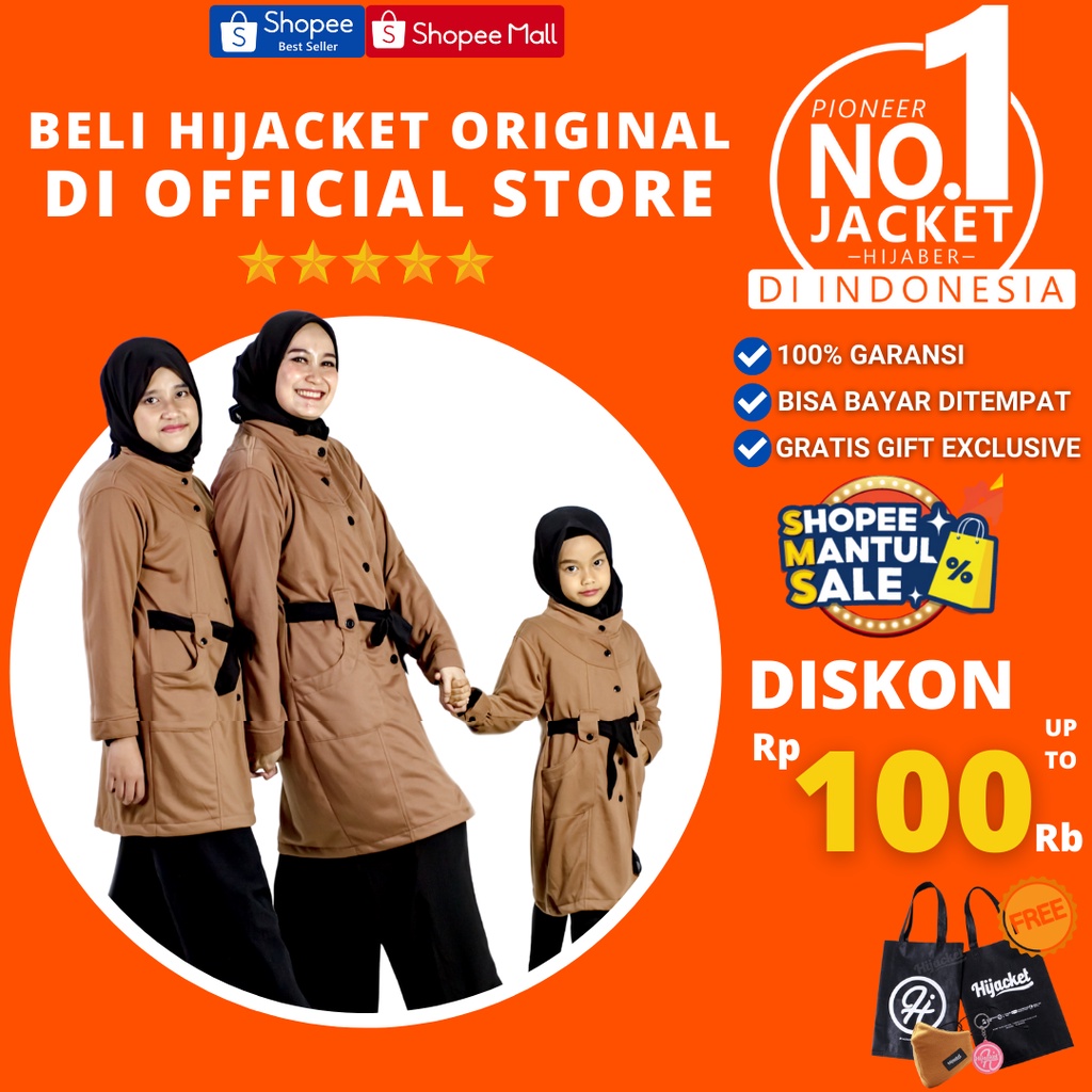 ✅Beli 1 Bundling 3✅Hijacket Original NABILA and KIDS Series Jacket Hijaber Jaket Wanita Muslimah Azmi Hijab No 1 Indonesia Hijaket Jaket Hijab Hijaber Tebal Hangat Premium Jaket Musim Dingin