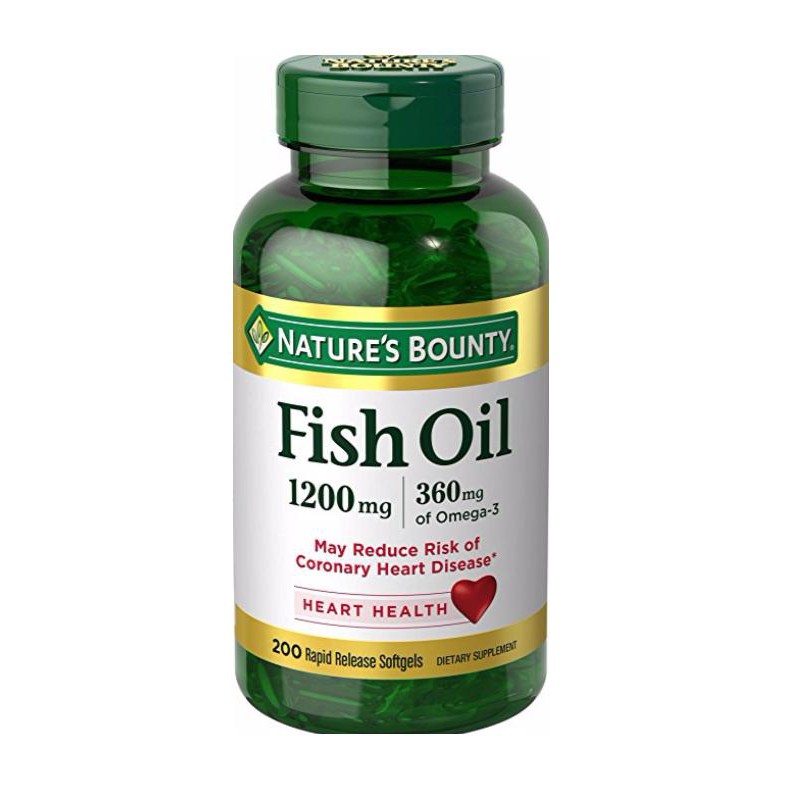 Promo Nature Bounty Fish Oil 1200 Mg Omega-3 Isi 200 - 100% Original Usa
