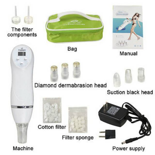 Diamond peeling portabel Vacum comedo 2in1 Alat penyedot Komedo