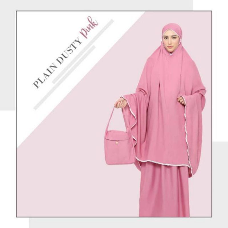 Mukena Tazbiya  Renda Plain Dusty