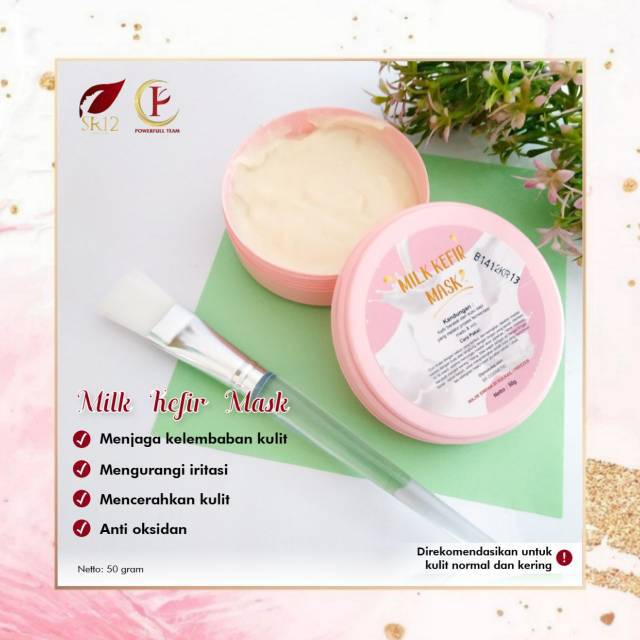 BEST SELLER MILK KEFIR MASK SR12 / MASKER KEFIR SUSU / MASKER KEFIR KULIT KERING / KEFIR SUSU