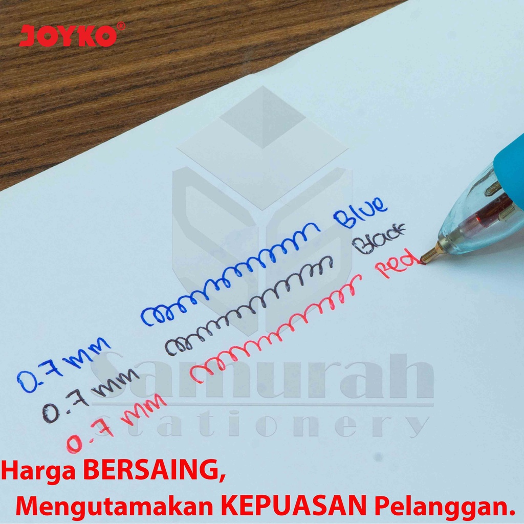 

RK Pulpen Joyko Trico 3 Warna BP 199 / Ball Pen BP-199 3 Warna 0.7 mm/ Ballpen Cetek BP199 3 W /