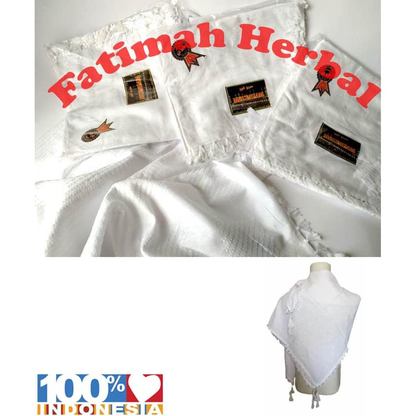 Jilbab Khimar, Jilbab Kimar Sorban/Surban Import Multazam Murah Polos Putih - Tenun Motif Simple