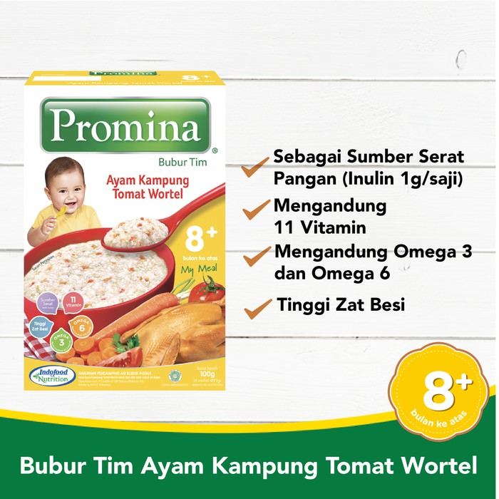 PROMINA BUBUR TIM AYAM KAMPUNG TOMAT WORTEL / makanan bayi MPASI organik -BAYI ONLINE SHOP