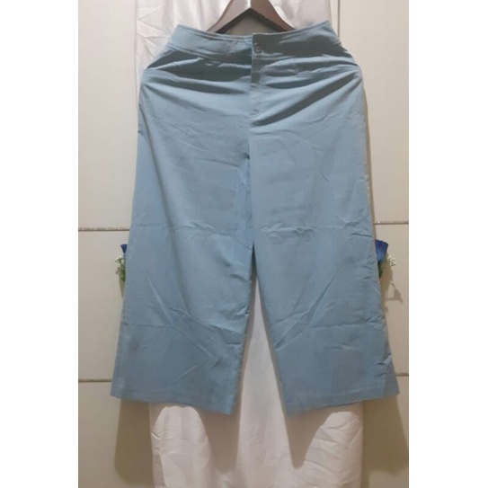 Preloved Celana Kulot Bahan Biru Langit