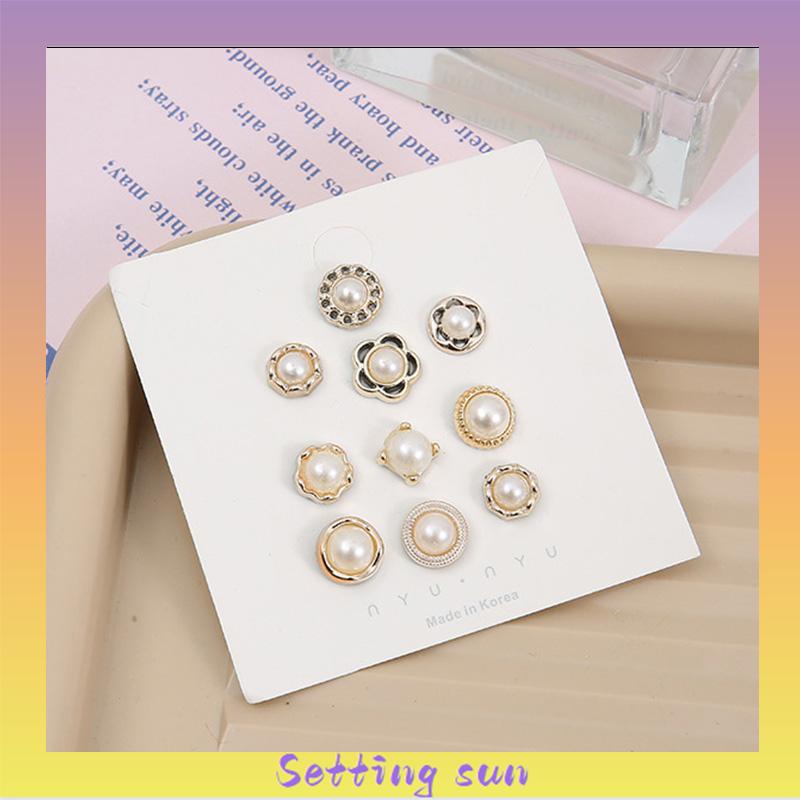 5 / 10PCS Bros Pin Wanita Model Invisible Tanpa Kancing Dapat Dilepas Untuk Pakaian / Sweater TN