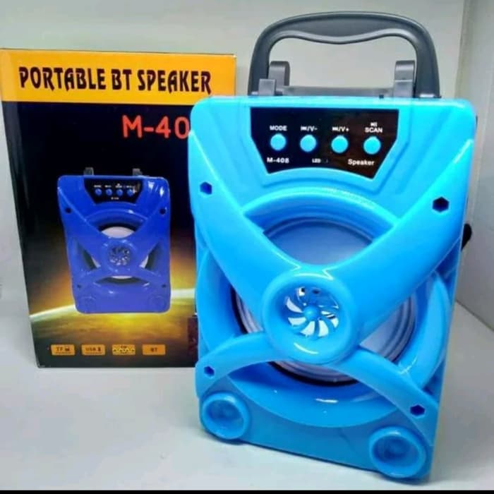 SPEAKER BLUETOOTH PORTABLE M-408 PLAY BT/USB/TF CARD/FM RADIO SPEAKER KECIL PORTABLE BASS SPEAKER WI