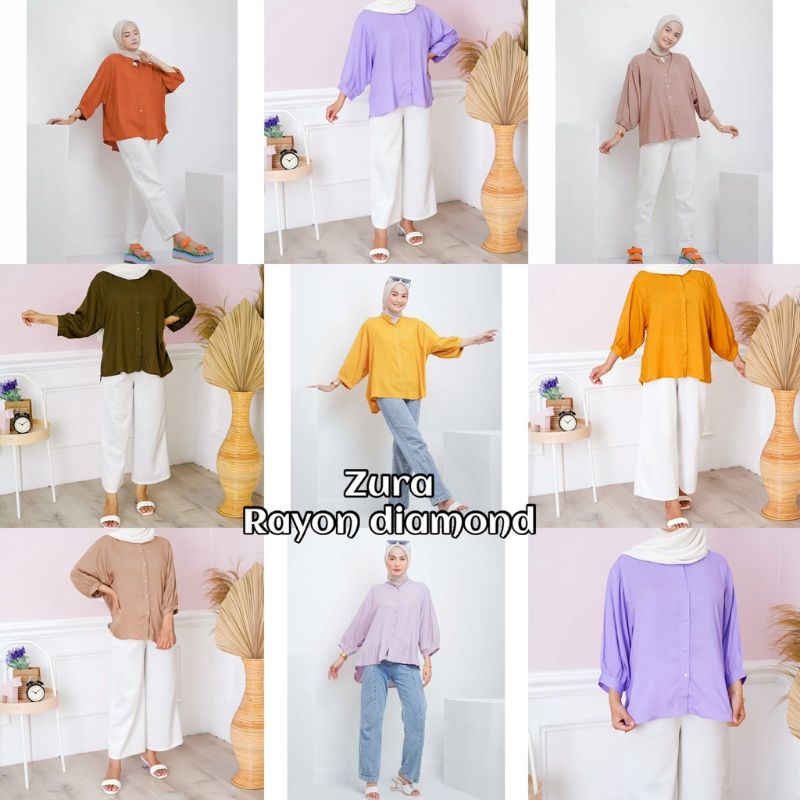 BEFAST - ZFS OOTD Wanita Blouse NICHAN / ZURA RAYON DIAMOND / Blouse Lengan Panjang / Fashion Wanita Remaja Casual / Blouse Polos Formal / Atasan Blouse Wanita Kerja / Terbaru